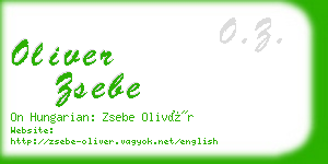 oliver zsebe business card